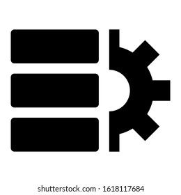 database icon isolated sign symbol vector illustration - high quality black style vector icons
