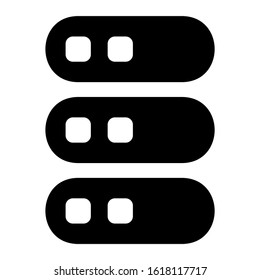 database icon isolated sign symbol vector illustration - high quality black style vector icons
