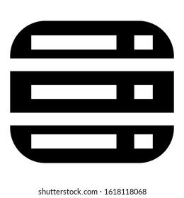database icon isolated sign symbol vector illustration - high quality black style vector icons
