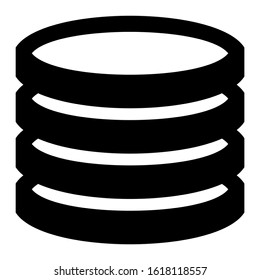 database icon isolated sign symbol vector illustration - high quality black style vector icons
