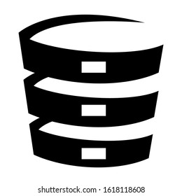 database icon isolated sign symbol vector illustration - high quality black style vector icons
