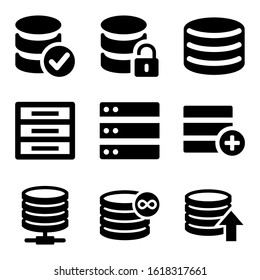 database icon isolated sign symbol vector illustration - Collection of high quality black style vector icons
