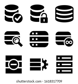 database icon isolated sign symbol vector illustration - Collection of high quality black style vector icons
