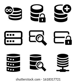 database icon isolated sign symbol vector illustration - Collection of high quality black style vector icons
