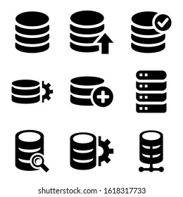 database icon isolated sign symbol vector illustration - Collection of high quality black style vector icons
