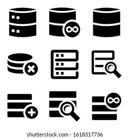 database icon isolated sign symbol vector illustration - Collection of high quality black style vector icons
