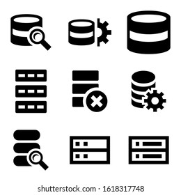 database icon isolated sign symbol vector illustration - Collection of high quality black style vector icons
