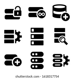 database icon isolated sign symbol vector illustration - Collection of high quality black style vector icons
