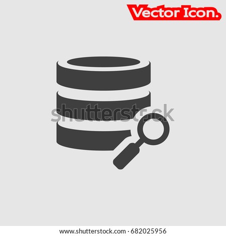database icon isolated sign symbol and flat style for app, web and digital design. Vector illustration.