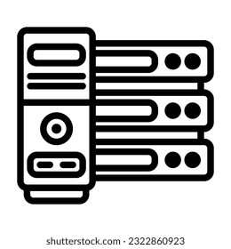 Database icon in line style, use for website mobile app presentation
