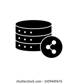Database Icon & Links - Symbol, Vector Illustration.