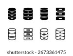 Database icon logo design. database sign and symbol