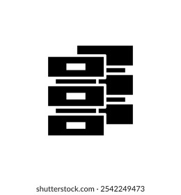 Design do logotipo do ícone do banco de dados. símbolo e sinal do banco de dados