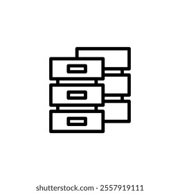Database icon logo design. database sign and symbol
