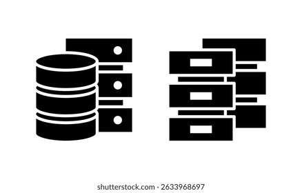 Logo-Design für Datenbanksymbole. Datenbankzeichen und -symbol
