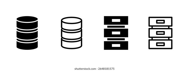 Logo-Design für Datenbanksymbole. Datenbankzeichen und -symbol