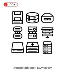 database icon or logo isolated sign symbol vector illustration - Collection of high quality black style vector icons
