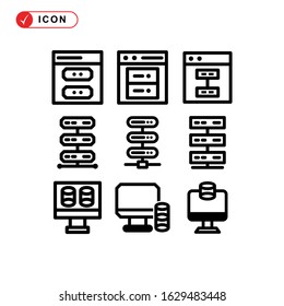 database icon or logo isolated sign symbol vector illustration - Collection of high quality black style vector icons
