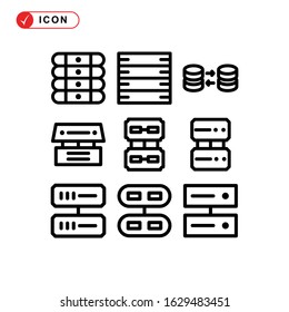 database icon or logo isolated sign symbol vector illustration - Collection of high quality black style vector icons
