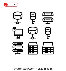database icon or logo isolated sign symbol vector illustration - Collection of high quality black style vector icons
