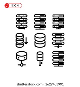 database icon or logo isolated sign symbol vector illustration - Collection of high quality black style vector icons
