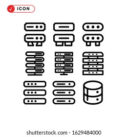 database icon or logo isolated sign symbol vector illustration - Collection of high quality black style vector icons

