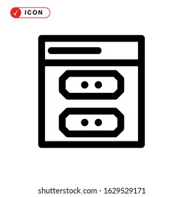 database icon or logo isolated sign symbol vector illustration - high quality black style vector icons
