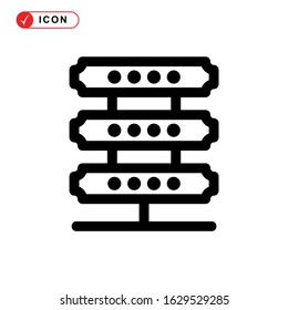 database icon or logo isolated sign symbol vector illustration - high quality black style vector icons

