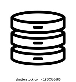 database icon or logo isolated sign symbol vector illustration - high quality black style vector icons
