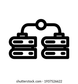 icono de base de datos o logotipo símbolo de signo aislado ilustración vectorial - iconos vectoriales de estilo negro de alta calidad
