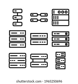 database icon or logo isolated sign symbol vector illustration - Collection of high quality black style vector icons

