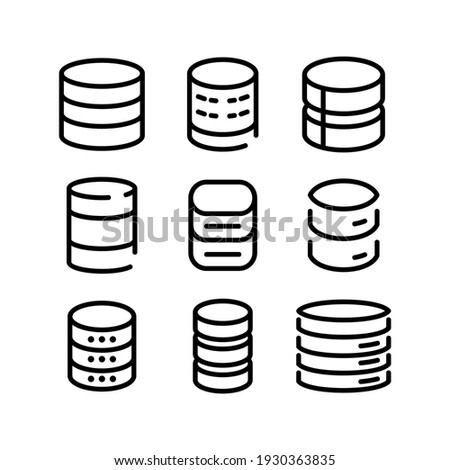 database  icon or logo isolated sign symbol vector illustration - Collection of high quality black style vector icons
