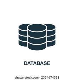 Database icon. Monochrome simple sign from data analytics collection. Database icon for logo, templates, web design and infographics.
