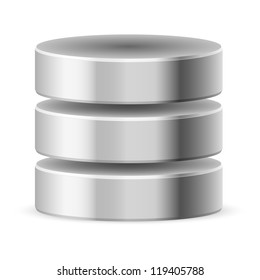 Database icon off. Illustration on white background for design