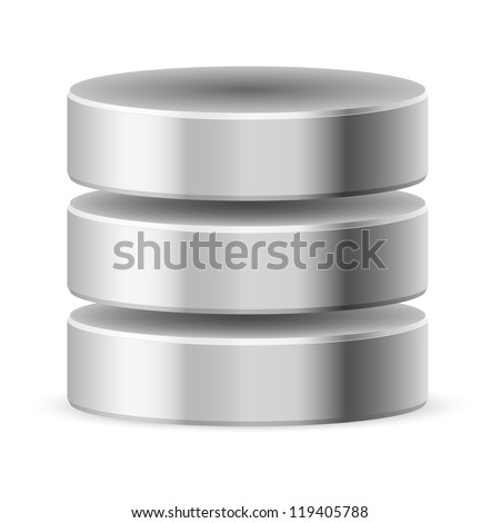 Database icon off. Illustration on white background for design