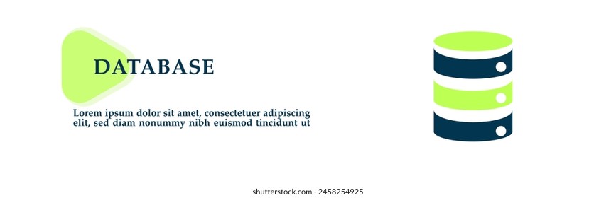 Database icon on vector illustration concept. For background presentation, infographics, promotion or web banner graphics. 