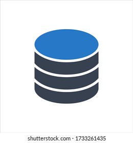 Database icon on white background