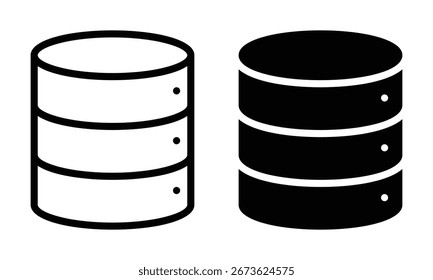 Icono de base de datos con esquema y estilo de glifo.