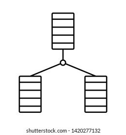 Database Icon. Outline Simple Design. Vector Illustration.