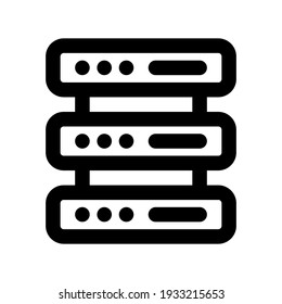 Database Icon With Outline Style