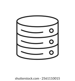 Database icon Outline vector line symbol