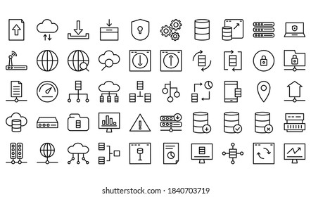 Database icon pack. icons with minimalist concept line style. suitable for your project.Building icon pack. icons with minimalist concept line style. suitable for your project.