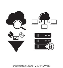 database icon , server icon vector