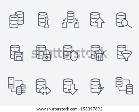 Database icon set