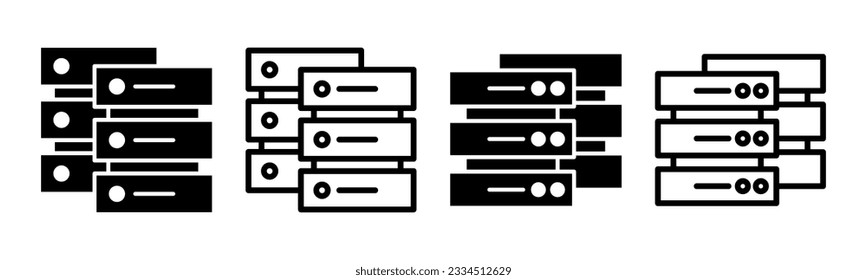 Bild mit Datenbanksymbolen. Datenbankzeichen und -symbol