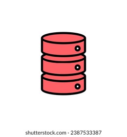 Bild mit Datenbanksymbolen. Datenbankzeichen und -symbol