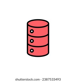 Ilustración del conjunto de iconos de la base de datos. signo y símbolo de base de datos