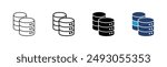 Database icon set. database vector icon