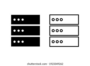 Database icon set. database vector icon