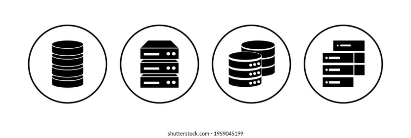 Database icon set. database vector icon